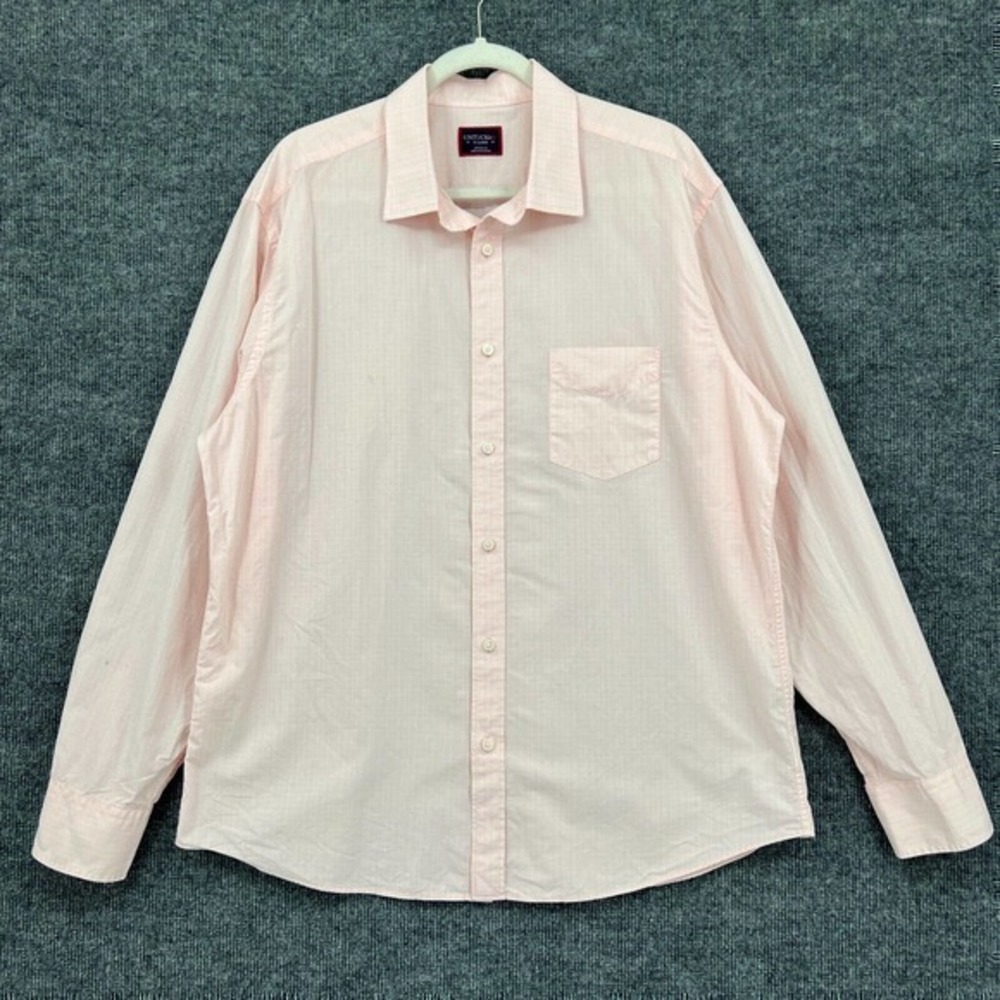 UNTUCKit Shirt Mens XL Pink Plaid Button Up Pelkey Regular Fit Long Sleeve